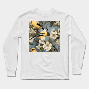 North American Birds - Goldfinch Long Sleeve T-Shirt